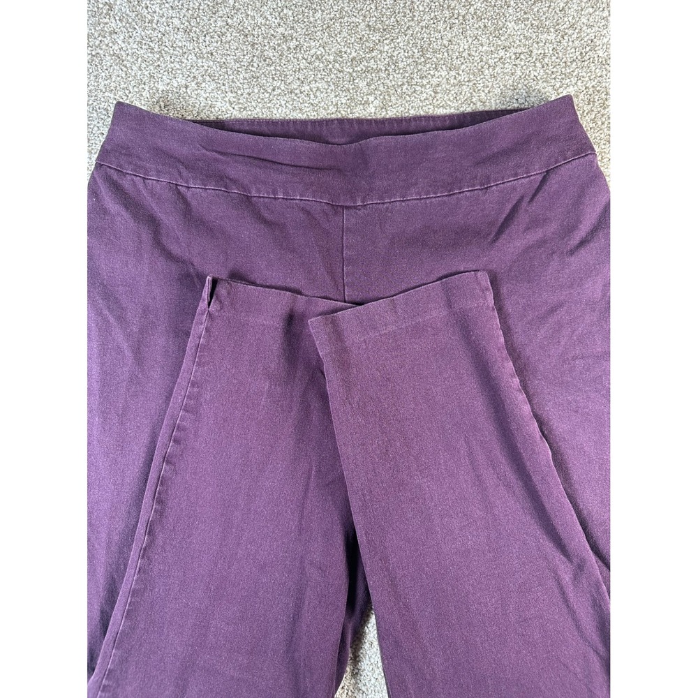 Chicos Fabulously Slimming Purple Pull On Pants Size 12 Regular Plum Stretch